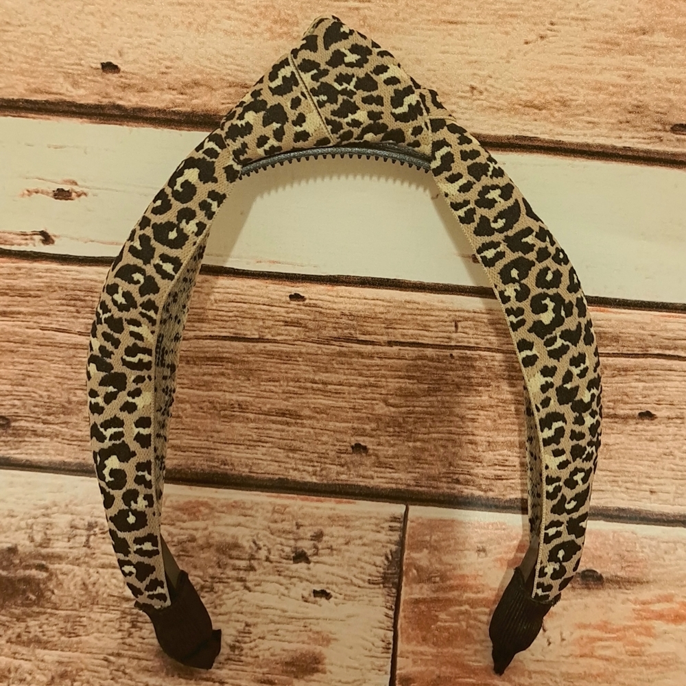 Leapord turban style knot headband